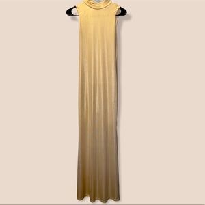 Forever 21 Gold Maxi Dress with slit 🔥 SOLD